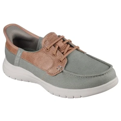 Afbeelding van Skechers Slip Ins: On The Go Flex Palmilla, Vrouwen, Groen, Schoenen, maat: 37,5