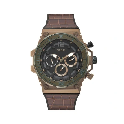 Afbeelding van Guess Multifunctioneel horloge van roestvrij staal 46 mm, Bruin Koffie Zwart, VENTURE