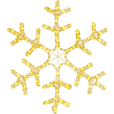 Afbeelding van Kerstfiguur sneeuwvlok met 144 warmwitte LED&#039;s 59x59 cm