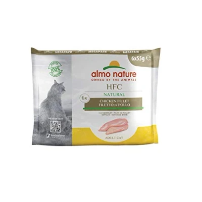 Afbeelding van 6x55g Maaltijdzakjes Kipfilet Almo Nature Classic Kattenvoer