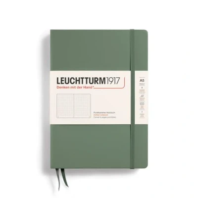 Afbeelding van Leuchtturm1917 A5 Medium Notitieboek dotted Olive Notebook 4004117609381