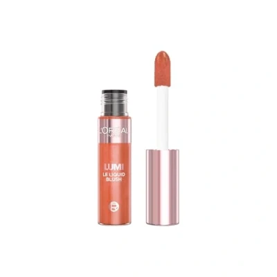 Image de L&#039;Oréal Paris Blush liquide avec une couleur fraîche et chatoyante, pour tous les types de peau, brillance intense, Lumi Le Liquid Blush, Glowy Warm Peach 627, 10 ml