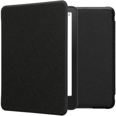 Afbeelding van kwmobile E reader hoesje geschikt voor Amazon Kindle Paperwhite (2024)/Colorsoft hoes flip case met magnetische sluiting Ereader cover in zwart
