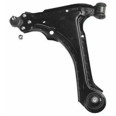 Afbeelding van LEMFÖRDER 12223 01 Draagarm Met draag/ stuur gewricht, rubberlager Vooras, Onder, Links Driehoeksdraagarm Plaatstaal OPEL: Astra F Convertible