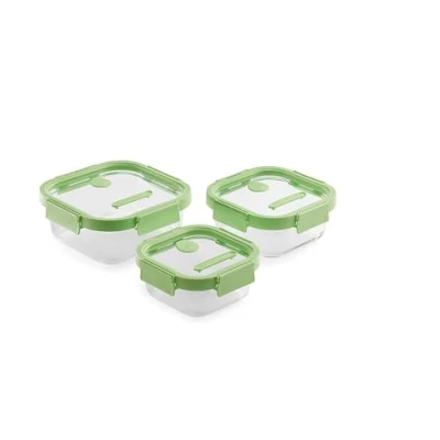 Afbeelding van Lékué Versatile Square Glass Container Set 3pcs.