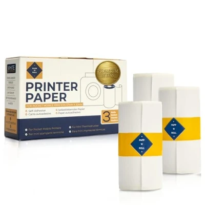Afbeelding van Papp&#039;n&#039;Roll® Zelfklevend stickerpapier, thermisch papier voor thermoprinter PeriPage A6/Paperang P1 P1/Poooli printer, mini 57 x 30 mm