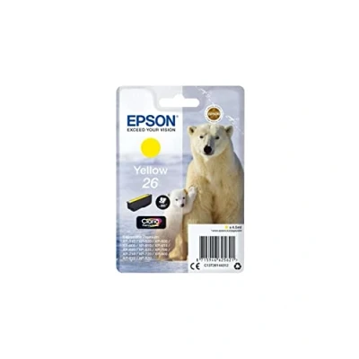 Afbeelding van Epson 26 (C13T26144012) Inktcartridge Geel