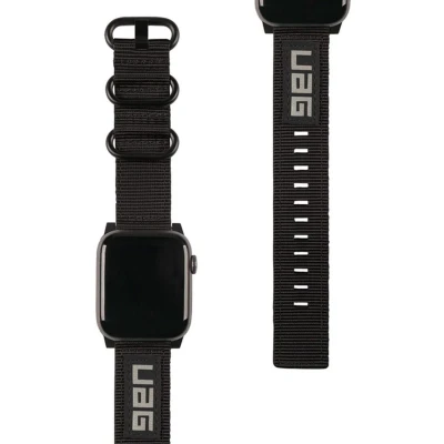Afbeelding van UAG Nato Strap band voor de Apple Watch Series 1 / 2 3 4 5 6 7 8 9 SE 38 40 41 mm Zwart