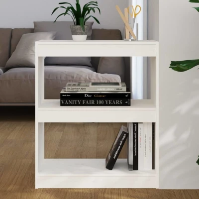 Afbeelding van Boekenkast/kamerscherm 60x30x71,5 cm massief grenenhout wit
