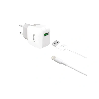 Afbeelding van Celly Telefoonlader 2.4A USB Lightning Apple Turbo