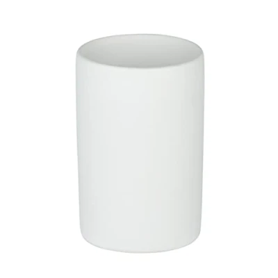 Afbeelding van WENKO Tandenborstelhouder, badkamerbeker, polaris, wit, mat, keramiek, 7,5 x 11 cm
