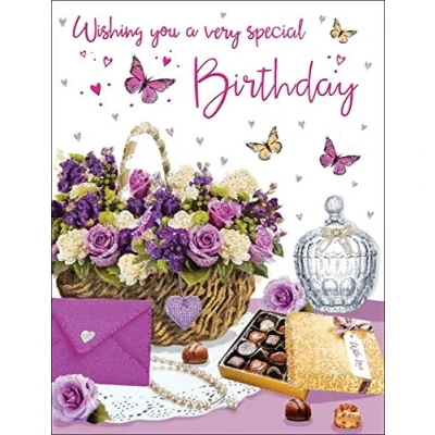 Afbeelding van Regal Publishing Verjaardagskaart voor dames, 20,3 x 15,2 cm