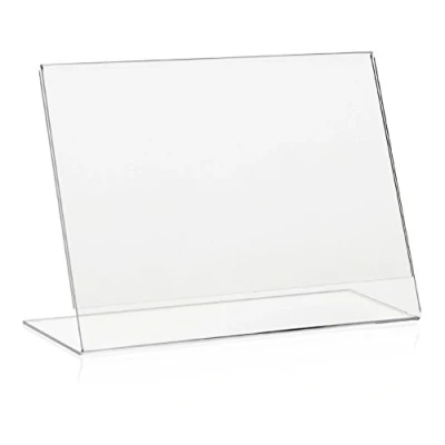 Afbeelding van VITAdisplays 10 x Vitadisplays® L paneel in liggend formaat, DIN A5 houder, transparant tafeldisplay van origineel Plexiglas®