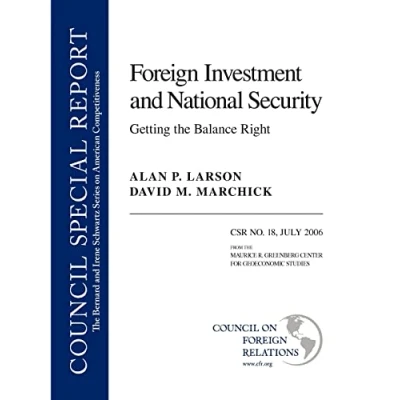 Afbeelding van Foreign Investment and National Security