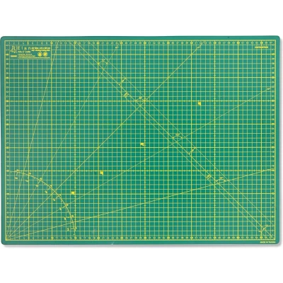 Afbeelding van Elan 5 laagse Snijmat Groen A1, Zelfherstellende 3 mm Snijmat, Knutselmat met Dubbelzijdig Raster, Metrische Snijonderlegger voor Quilten, Naaien, Patchworken, Scrapbooken, enz. 90 x 60 cm