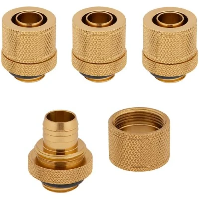Image de CORSAIR Hydro X Series XF Compression Fitting Raccord pour système de refroidissement par liquide or (pack 4)