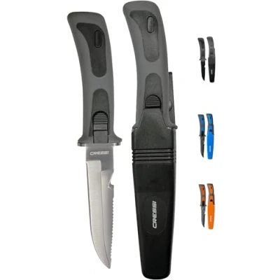 Afbeelding van Cressi Vigo duikmes zwart grijs, RC555000 (hoge kwaliteit 420 staal)