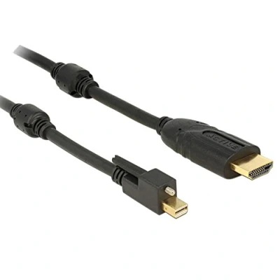 Afbeelding van Premium Mini DisplayPort 1.2 naar HDMI 1.4 actieve kabel (4K 30 Hz) / zwart 2 meter