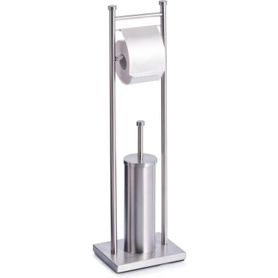 Afbeelding van Toiletborstel en toiletrolhouder RVS