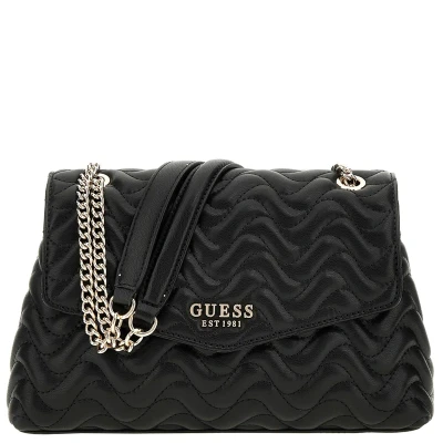 Afbeelding van GUESS Schoudertas Melisandra Convertible Xbody Flap Bag Black Zwart