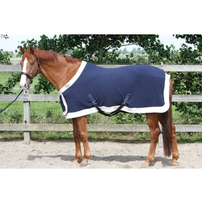 Afbeelding van Harry&#039;s Horse Fleecedeken Statiemodel Borstflap Navy 155/205