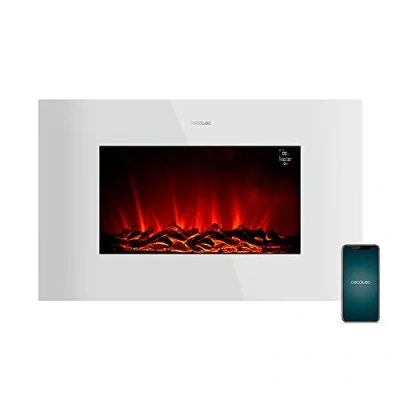 Afbeelding van Decoratieve elektrische wandhaard Cecotec ReadyWarm 3590 Flames Connected Wit 1000 2000 W