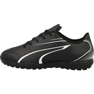 Afbeelding van Puma Vitoria TT Voetbalschoenen voor kunstgras, Heren, Maat: 40.5, Black/white Hoogwaardig imitatieleer