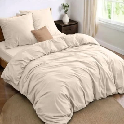 Afbeelding van Dreamzie Beddengoed 160 x 200 cm, 4 delig, dekbedovertrek 240 220 hoeslaken met 2 kussenslopen 65 100 draden/cm², microvezel, Oeko Tex