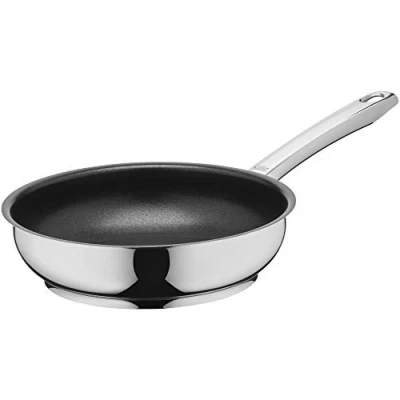 Afbeelding van Silit Calabria koekenpan met roestvrijstalen coating en handgreep, ovenbestendig, voor soepel koken, 20 cm