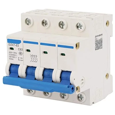 Afbeelding van 400 V DZ47 63 stroomonderbreker 4P 63A 6KA miniatuur overbelasting kortsluiting bescherming