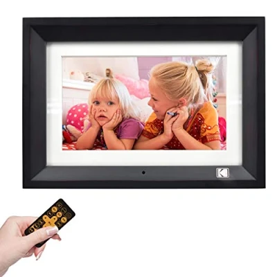 Afbeelding van KODAK 10 inch digitale fotolijst met afstandsbediening, houten fotolijst, geen wifi, 8 GB geheugen, elektronische HD lijst voor foto&#039;s en video&#039;s, USB ondersteuning, SD kaart, auto rotatie,