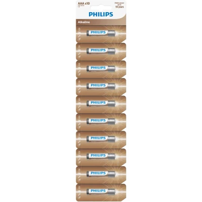 Afbeelding van Philips Alkaline Batterij AAA LR03 10 Pack