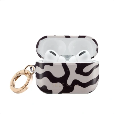Afbeelding van Selencia Vivid Case Hoesje geschikt voor AirPods Pro 2 / (2022) Art Wave Black
