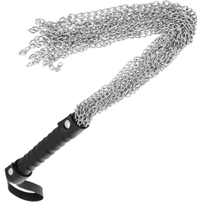Afbeelding van Darkness SENSATIONS Chain Metal Flogger Extreme BDSM Bondage Fetish Sex Toys Best