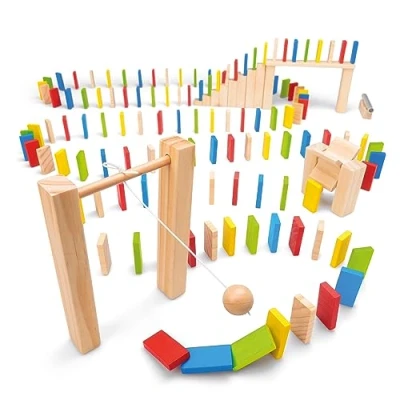 Afbeelding van Tobar 00435 houten baan met 200 dominostijlen