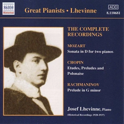 Afbeelding van Joseph Lhevinne Complete Recordings (CD)