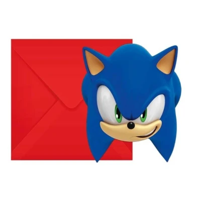 Afbeelding van Sonic Uitnodigingen 6 stuks
