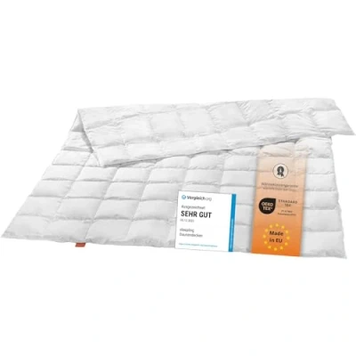 Afbeelding van sleepling Extra licht zomerdonsdekbed van nieuw wit dons (90%) en veren (10%) 155 x 220 cm,