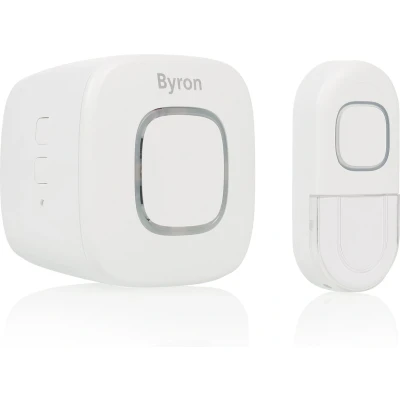 Afbeelding van Byron DBY 24721 draadloze deurbel set volledig op batterijen wit