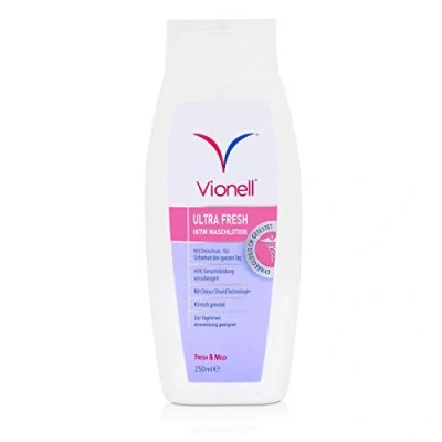 Afbeelding van Vionell Ultra Fresh intieme reinigingslotion voor vrouwen dagelijkse hygiëne, 24 uur geurbescherming, hypoallergeen, 250 ml