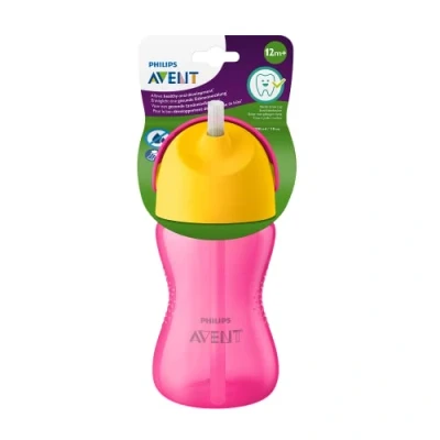 Image de Philips Avent Tasse Paille Rose et jaune 300 ml