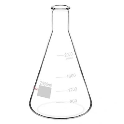 Afbeelding van stonylab (1 Stuk) 2000 ml Erlenmeyer Glazen Kolven met Smalle Mond en Stevige Rand, 2 l (2 liter)