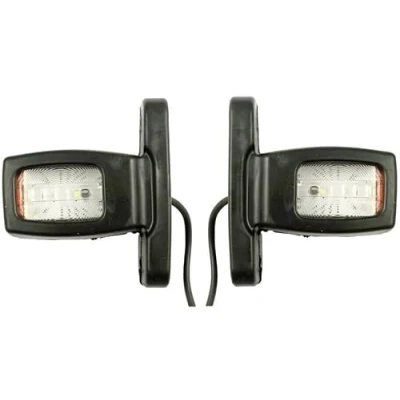 Afbeelding van Formplas Set van 2 led zijlichten, markering, waarschuwingslicht, positie voor vrachtwagen, aanhanger, rood, wit, geel, 12 V, 24 V