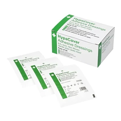 Afbeelding van Safety First Aid Group HypaCover 25 stuks hypoallergene steriele pleisters maat M 8,6 x 6 cm