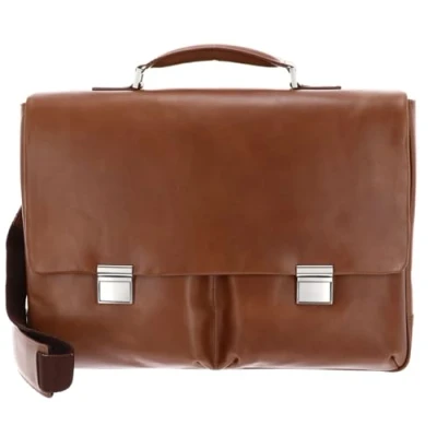 Afbeelding van LEONHARD HEYDEN Leren Afzonderlijke gevallen Business tas met laptopvak Chicago Briefcase 2 Compartments Brown Bruine