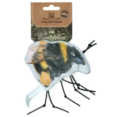 Afbeelding van Wildlife Hommel Kattenspeelgoed Zwart Geel Wit