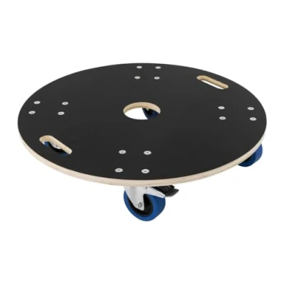 Afbeelding van Meubeldolly rond Ø 67 cm van multiplex met parkeerrem Laadvermogen 800 kg