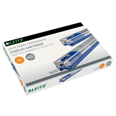 Afbeelding van Leitz Power Performance Heavy Duty K6 nietcassettes, verzinkt, doos met 5 cassettes, x 210 nietjes, 55910000