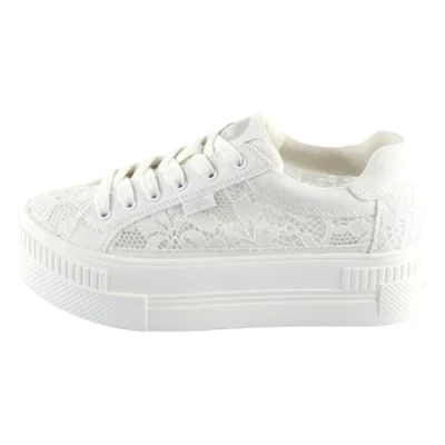 Afbeelding van Buffalo Paired Bloom Sneakers laag, Dames, Maat: 41, White Katoen