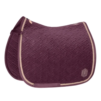 Image de Eskadron Tapis de Selle Heritage Velvet Dressage Cassis Poney